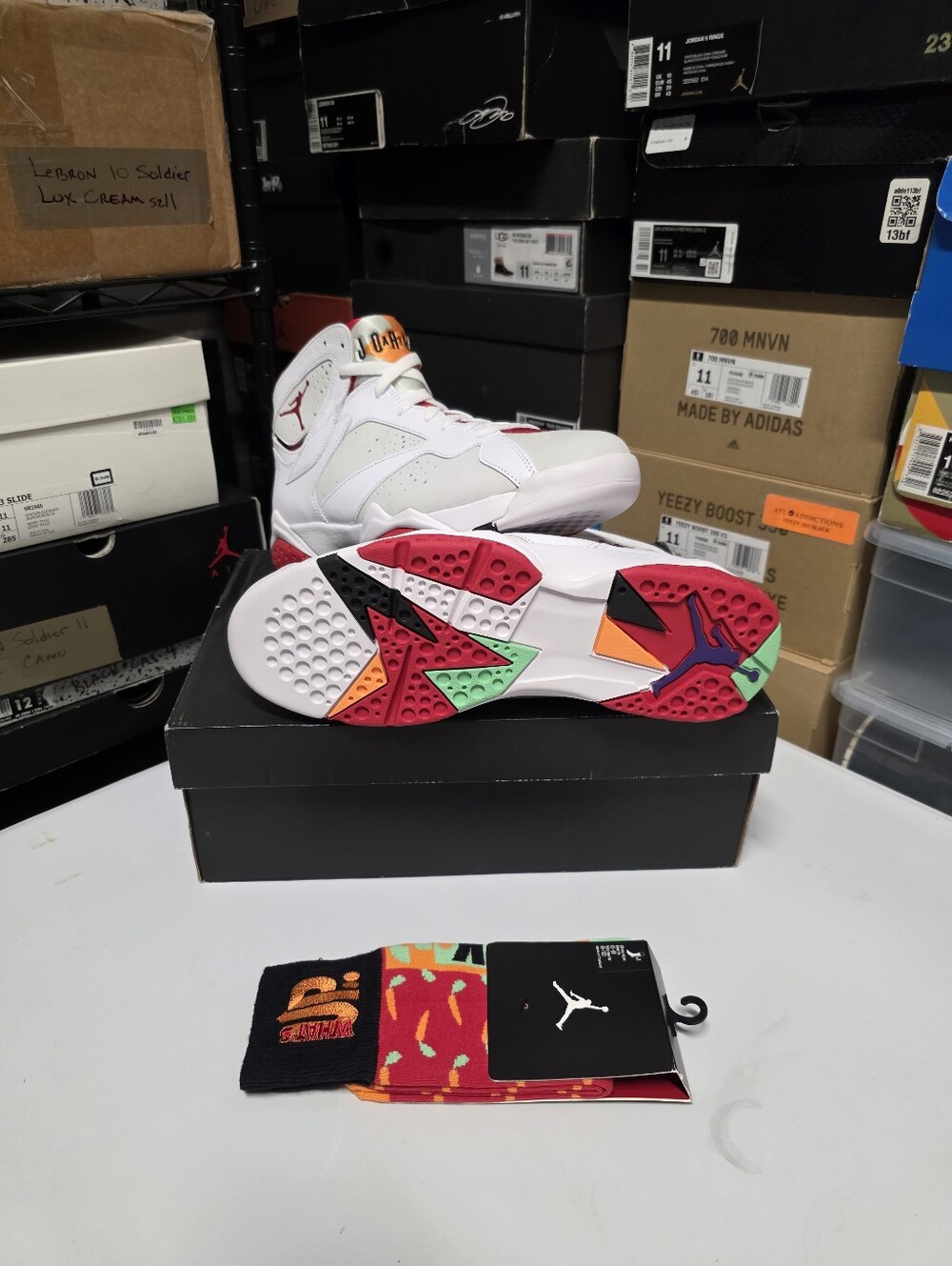 Jordan Air Jordan 7 Retro 'Hare' Bugs Bunny W/ Matching Socks **RARE**